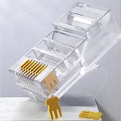 Ancheyn Yeni Nesil Delikli Cat6/Cat5 RJ45 Jack Konnektör UTP 100 Adet 4381 thumbnail 6