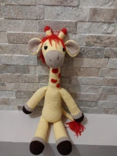 Benekli Zürafa Amigurumi Organik Oyuncak - 2