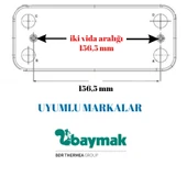 PLAKALI EŞANJÖR BAYMAK BAXİ TERMOLINE 12 PLK 156.5 mm thumbnail 4