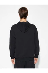 Kolej Sweatshirt Kapşonlu Baskılı Kanguru Cep Detaylı Şardonlu - 4