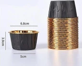 Dolphin Muffin Kağıt Karton Altın Kahve Cupcake Kek Kalıbı Kapsülü Kabı - 25 Adetlik 1 Paket - 2