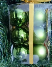 VIP DELUXE 12 ADET 5 CM MAT PARLAK KOYU YEŞİL TOP SÜSLER YILBAŞI AĞACI SÜSLERİ NOEL AĞACI SÜSLERİ thumbnail 2