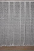 ÖRÜMCEK TÜL KIRIK BEYAZ RENK TEK KANAT Hazır dikilmiş Pileli Fon Perde 300*260 cm thumbnail 1