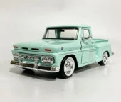 Motormax 1966 GMC C100 Fenderside 1/24 Su Yeşili Model Araba thumbnail 1