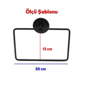 Bez Havlu Askısı Paslanmaz Metal Siyah Bez Havluluk Aparatı Yapışkanlı Lavabo Banyo Mutfak Standı thumbnail 2