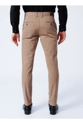 Normal Bel Normal Paça Dar Bej Erkek Pantolon Pn2020500453 - 4