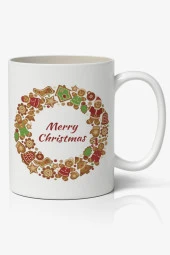 Yılbaşı Temalı Kupa Bardak Baskılı Kahve Kupa Bardak Model 27 thumbnail 1