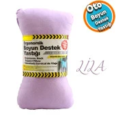 Araba Araç Otomobil Oto Koltuk Başlığı Ergonomik Boyun Destek Yastığı LİLA Renk 44837 - 1