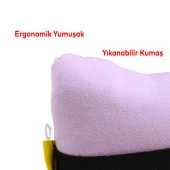 Araba Araç Otomobil Oto Koltuk Başlığı Ergonomik Boyun Destek Yastığı LİLA Renk 44837 - 3