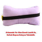 Araba Araç Otomobil Oto Koltuk Başlığı Ergonomik Boyun Destek Yastığı LİLA Renk 44837 - 4