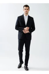 Normal Bel Regular Fit Lacivert Erkek Takım Elbise Tk1007000193 thumbnail 3