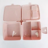 beslenme kabı beslenme kutusu  4 bölmeli 14x14x10 cm thumbnail 3