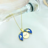 Vaoov 925 Ayar Gümüş İsimli Gold Açılan Dünya Kolye thumbnail 2