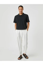 Basic Tişört Polo Yaka Düğmeli Kısa Kollu thumbnail 2