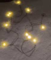 Led Pilli Dekoratif Led Işık Yılbaşı Süsü 2 Metre Duvar Dekor Hediye - 5