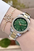 Ferrucci FCISTE246 Kadranı Yeşil Kordonu Gold Gümüş Renk ve Bileklik thumbnail 2
