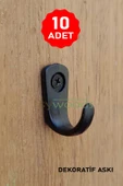 KÜÇÜK ASKI SİYAH DEKORATİF TEKLİ BİJUTERİ ANAHTARLIK ASKILIK AKSESUARI 10 ADET - 1