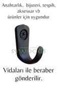 KÜÇÜK ASKI SİYAH DEKORATİF TEKLİ BİJUTERİ ANAHTARLIK ASKILIK AKSESUARI 10 ADET - 2