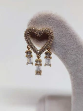 Altın Renkli Çelik Küpe (45422) thumbnail 3