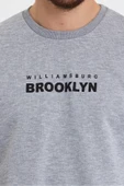 Süperlife Erkek Bisiklet Yaka 3 iplik Kalın Brooklyn Baskılı Sweatshirt SPR24sw29 - 9