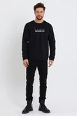Süperlife Erkek Bisiklet Yaka 3 iplik Kalın Brooklyn Baskılı Sweatshirt SPR24sw29 - 1