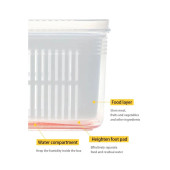 Superpup Süzgeçli Organizer Buzdolabı Düzenleyici Ve Taze Ürün Saklama Kabı 2 Lİ SET 5 LT - 4