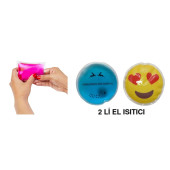 KALP EMOJİ MAVİ CEYLAN CEP SOBASI,EL ISITICI,2 ADET SICAK SU TORBASI PVC  9cm - 3