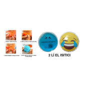 GÜLEN EMOJİ MAVİ CEYLAN CEP SOBASI,EL ISITICI,2 ADET SICAK SU TORBASI PVC  9cm - 1