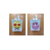 KALP EMOJİ PEMBE BAYKUŞ CEP SOBASI,EL ISITICI,2 ADET SICAK SU TORBASI PVC  9cm - 7