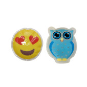 KALP EMOJİ MAVİ BAYKUŞ CEP SOBASI,EL ISITICI,2 ADET SICAK SU TORBASI PVC  9cm - 4