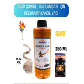 Sağdıç Saraciye Kandil Yağı Kokusuz Dumansız Iç Mekan Kandil Sıvısı 250 Ml+50cm Fitil kendallr0y - 4