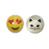 KALP EMOJİ,KEDİ CEP SOBASI,EL ISITICI,2 ADET SICAK SU TORBASI PVC  9cm thumbnail 4