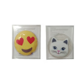 KALP EMOJİ,KEDİ CEP SOBASI,EL ISITICI,2 ADET SICAK SU TORBASI PVC  9cm thumbnail 6