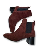 ZARA BORDO SÜET TOPUKLU BOT 36 - 4