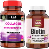 Collagen Kollajen Tip 1-2-3 Hyaluronik Asit Vitamin C 120 Tablet+Biotin 60 Tablet thumbnail 1