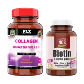 Collagen Kollajen Tip 1-2-3 Hyaluronik Asit Vitamin C 60 Tablet+Biotin 60 Tablet thumbnail 1