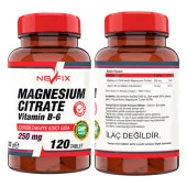 Nevfix Magnesıum Cıtrate Vitamin B-6 120 Tablet    Ncs Vitamin D3 + K2 Damla 20 ml thumbnail 2