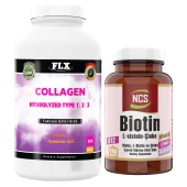 FLX Collagen Multi Kollajen Tip 1-2-3 Hyaluronik Asit 300 Tablet+Biotin 180 Tablet thumbnail 1