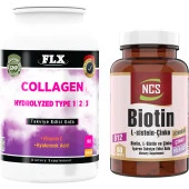 Collagen Kollajen Tip 1-2-3 Hyaluronik Asit Vitamin C 90 Tablet+Biotin 60 Tablet thumbnail 1