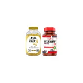 Flx Omega 3-6-9 Balık Yağı 180 Softgel   Nevfix Selenyum 200 Mcg 120 Tablet thumbnail 1