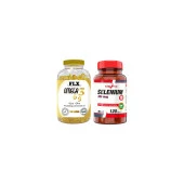 Flx Omega 3-6-9 Balık Yağı 90 Softgel  Nevfix Selenyum 200 Mcg 120 Tablet - 1