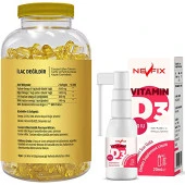 Flx Omega 3 180 Softgel  Nevfix Vitamin D3 Sıvı 20 ml thumbnail 2