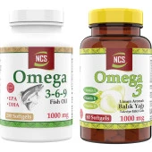 Ncs Omega 3-6-9 Fish Oil 1000MG 200 Softgels   Omega 3 Limon Aromalı Balık Yağı 1000MG 60 Softgel thumbnail 1