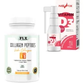 Flx  Collagen Peptıdes Type 1-3 1000 Mg 180 Tablet + Nevfix Vitamin D3 400 Iu 20 ml Sprey thumbnail 1