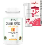 Nevfix Vitamin D3 400 Iu 20 ml Sprey + Flx Collagen Peptıdes Type 1-3 1000 Mg 90 Tablet thumbnail 1