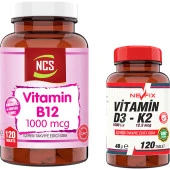 Nevfix Vitamin B12 1000 Mcg 120 Tablet   Nevfix Vitamin D3-K2 120 Tablet thumbnail 1