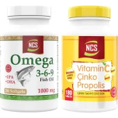 Ncs Vitamin C Çinko Propolis 180 Tablet Vitamin D   Omega 3,6,9 Fish Oil 1000MG 200 Softgel - 1