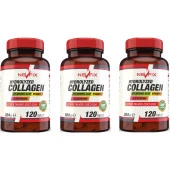 Nevfix Hydrolyzed Collagen Hyluronic Acid Vitamin C Glutathione (3 Kutu) 120 Tablet Acid thumbnail 1