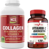 Ncs Collagen Hyaluronic Acid 300 Tablet   Nevfix Vitamin C 120 Tablet thumbnail 1