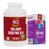 Collagen Kollajen Koenzim Coenzyme Q10 300 Tablet+Vitamin D3 K2 20 ml - 1